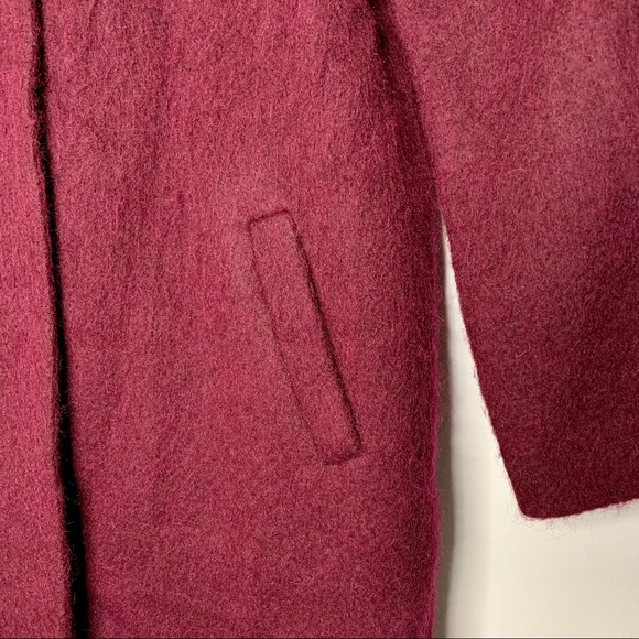 BB Dakota Regan Burgundy Wool Blend Coat Sz XS - Picture 7 of 11